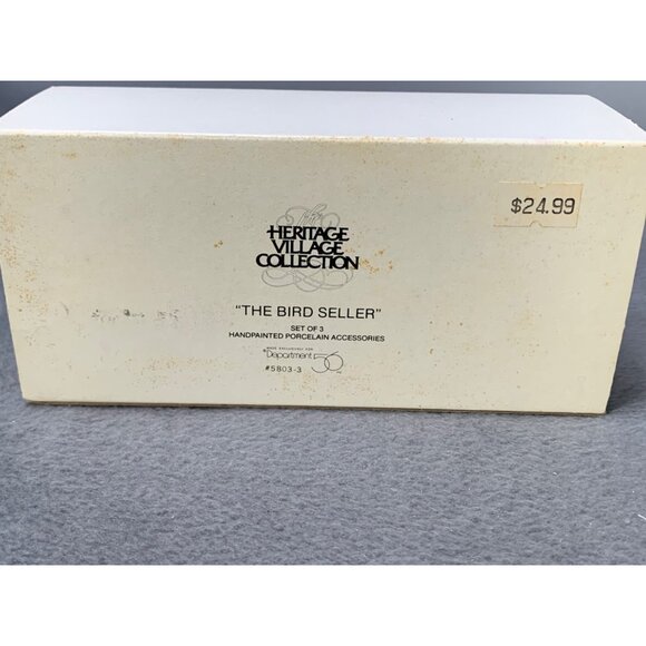 Department 56 Heritage Village "The Bird Seller" Handpainted Porcelain Figurines - Picture 6 of 7